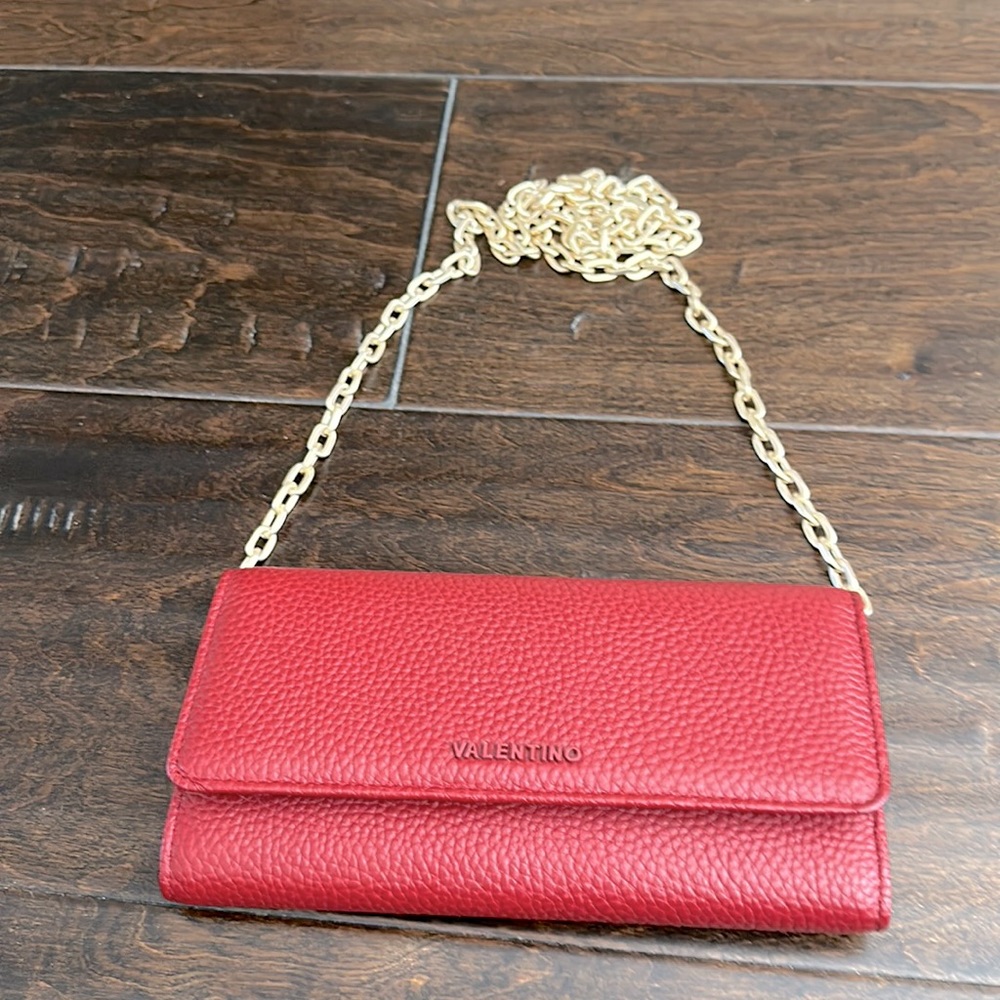 Red clutch Valentino by Mario Valentino mini/ wallet bag. In a great condition.